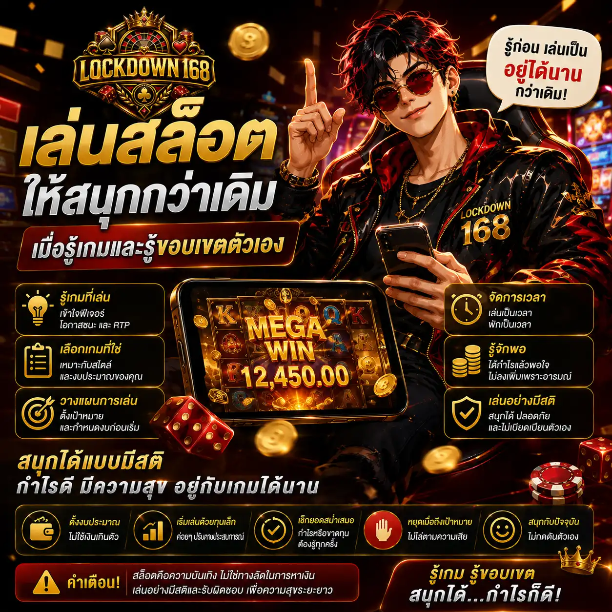 lockdown168 เล่นสล็อตให้สนุกกว่าเดิมเมื่อรู้เกมและรู้ขอบเขตตัวเอง